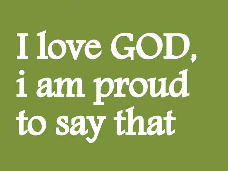 God, white text, olive green background, SD Desktop Wallpaper