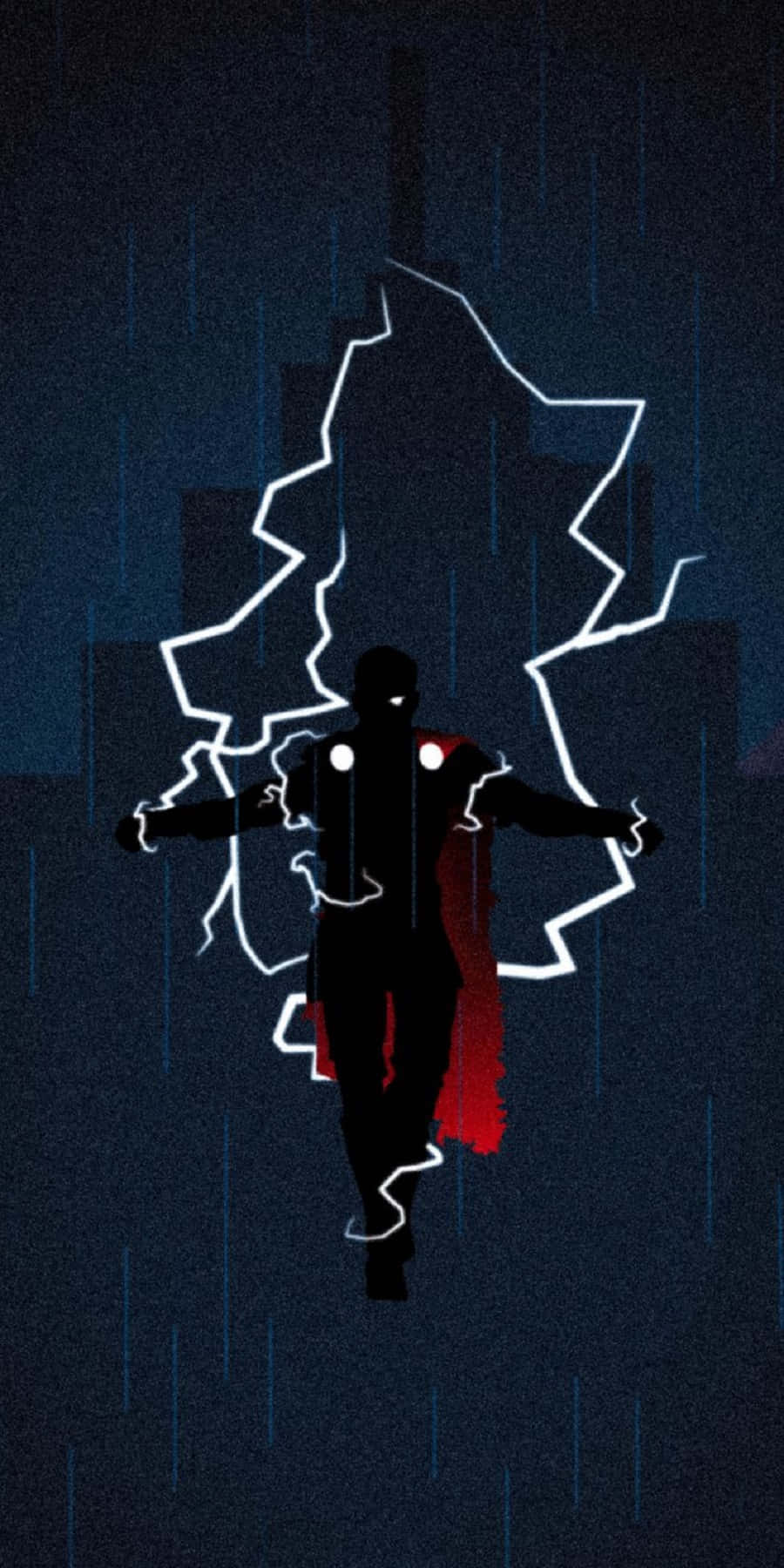 God Of Thunder, red cape, glowing eyes, HD Phone Wallpaper
