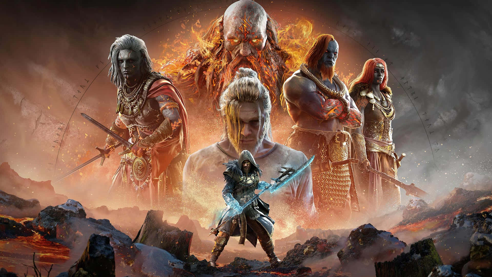 God Of War Ragnarok, warrior, fiery god, Full HD Desktop Wallpaper