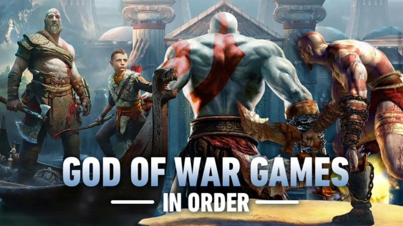 God of War, characters, mythic temple, HD Desktop Wallpaper
