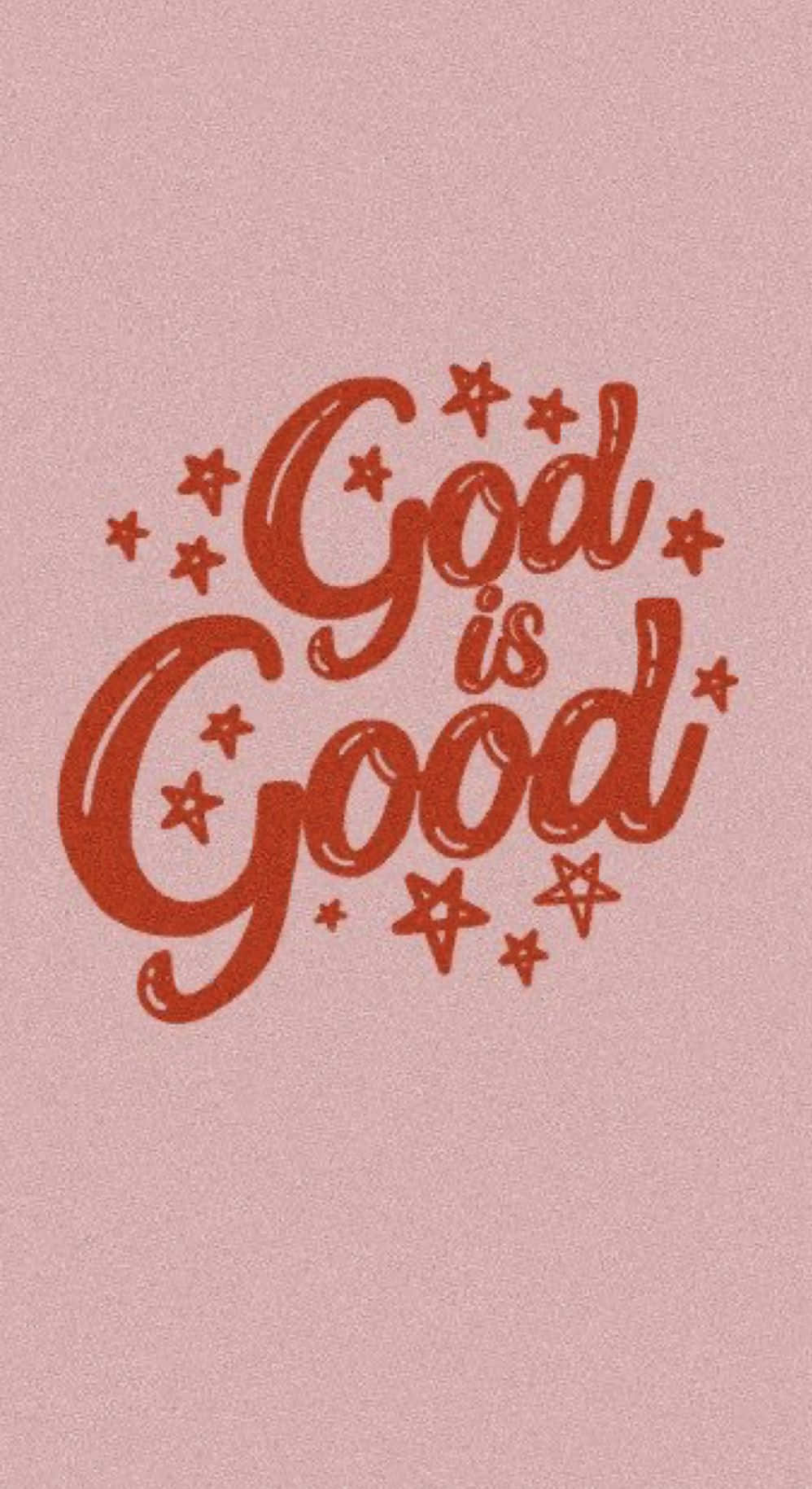 God is Good, pink background, red cursive text, HD Phone Wallpaper