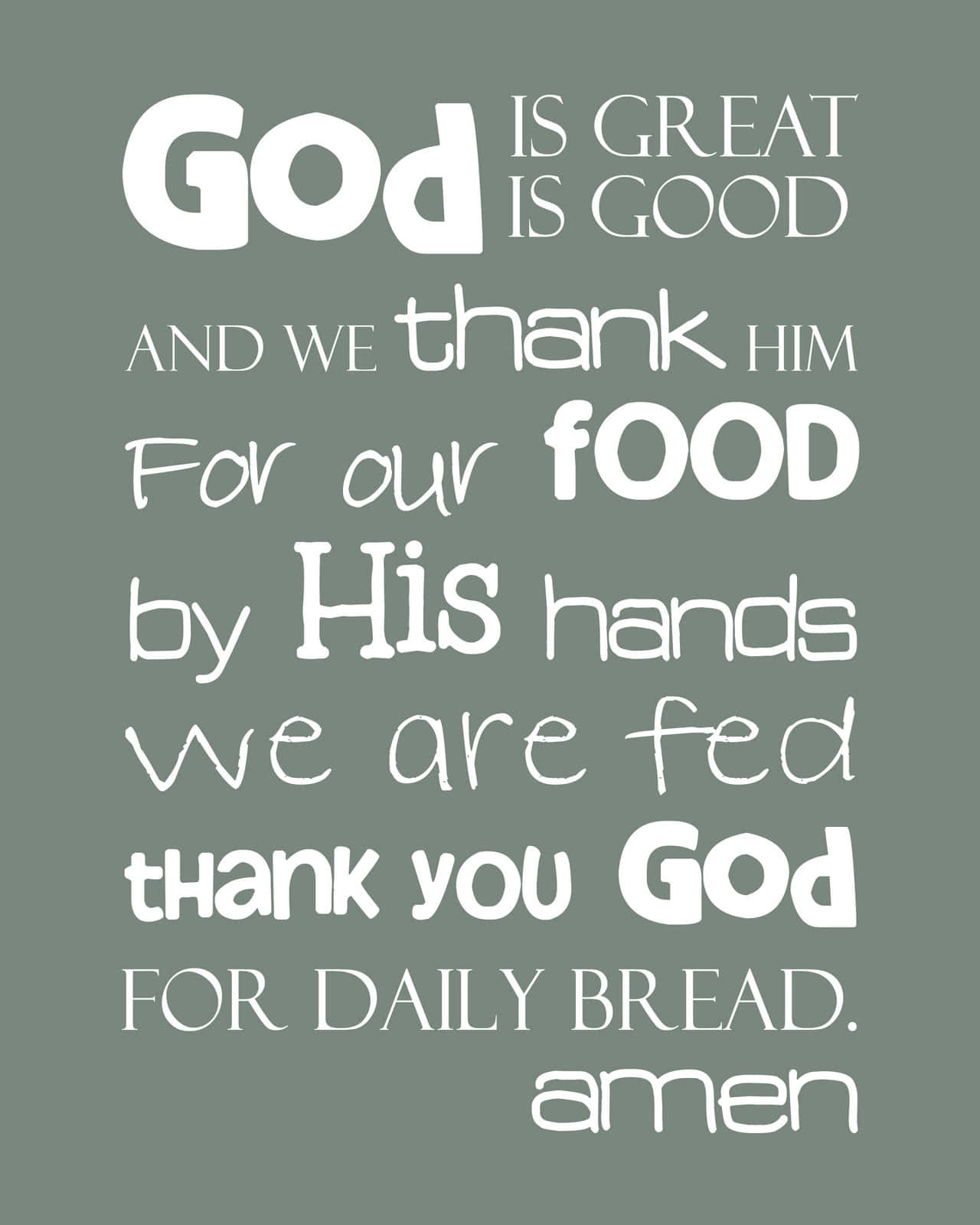 God Is Good Quote, gray, muted green background, HD Phone Wallpaper