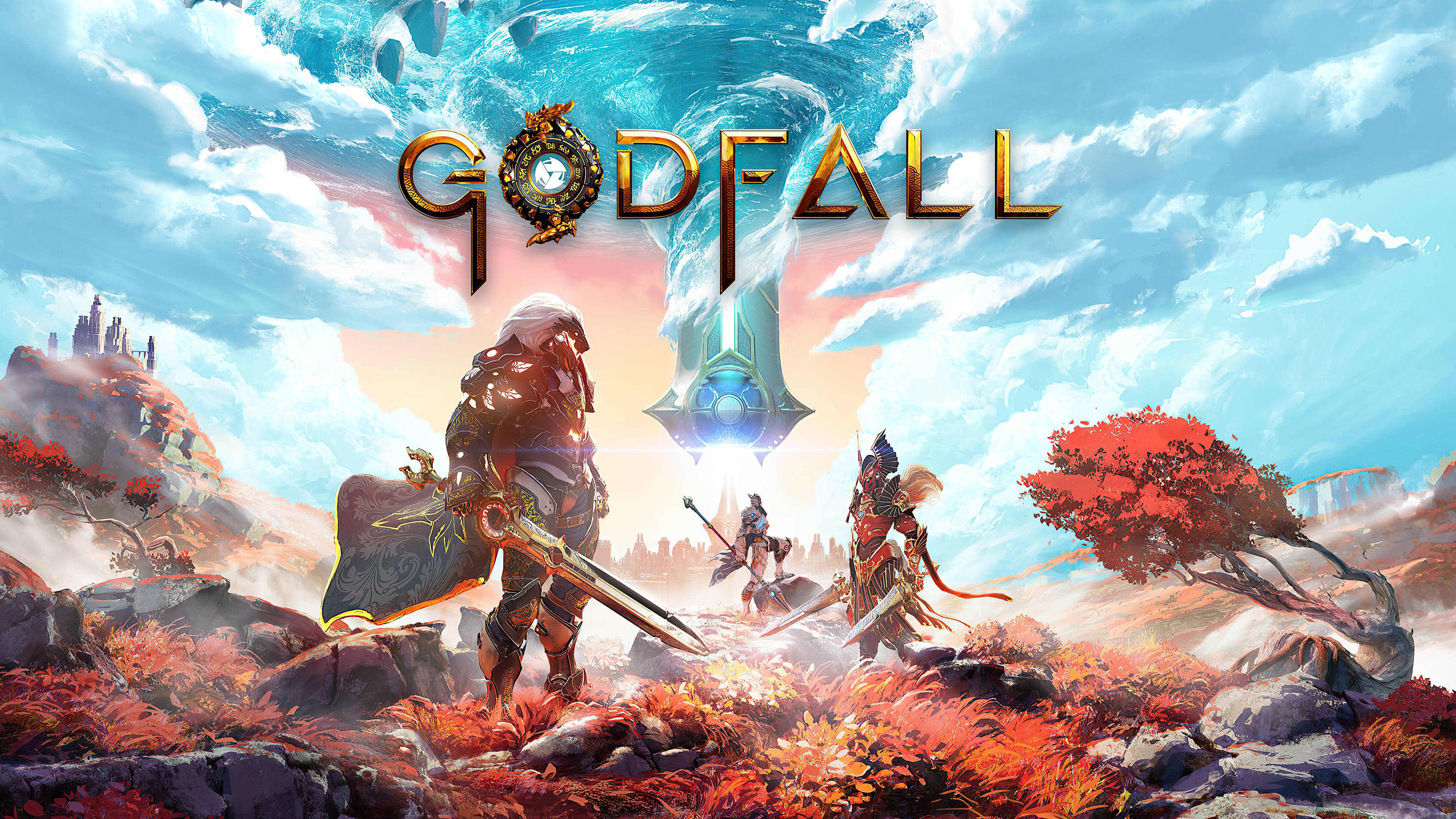Godfall, heroes, forest, 4K Desktop Wallpaper