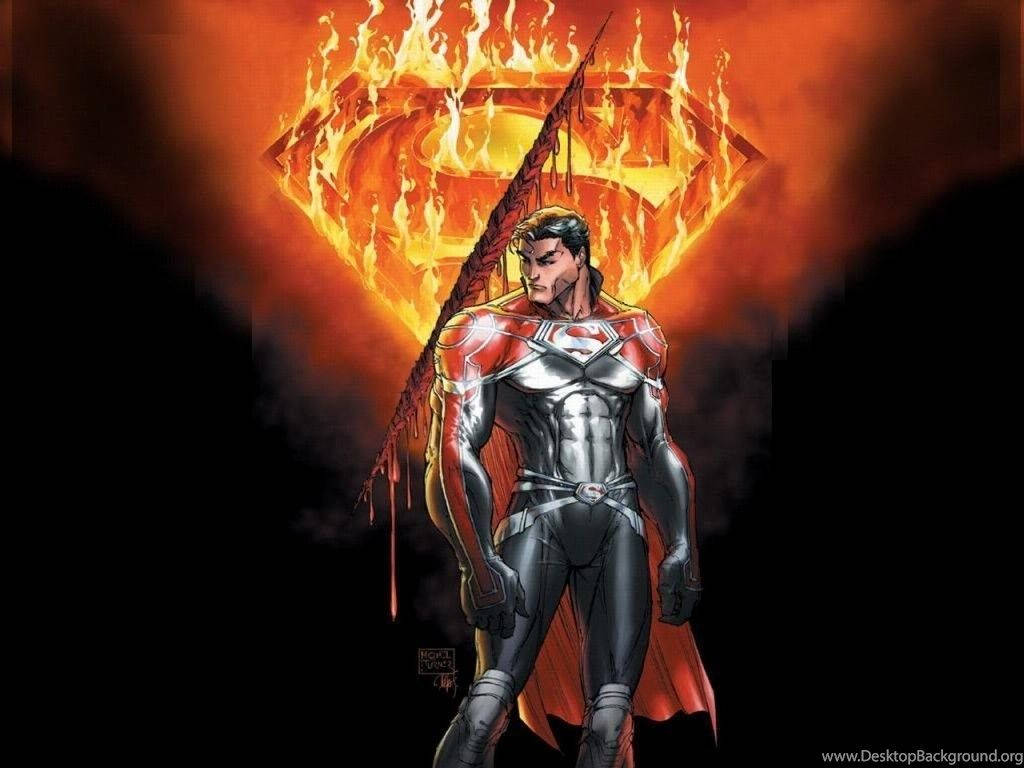 Godfall, burning S-shield, red silver armor, SD Desktop Wallpaper