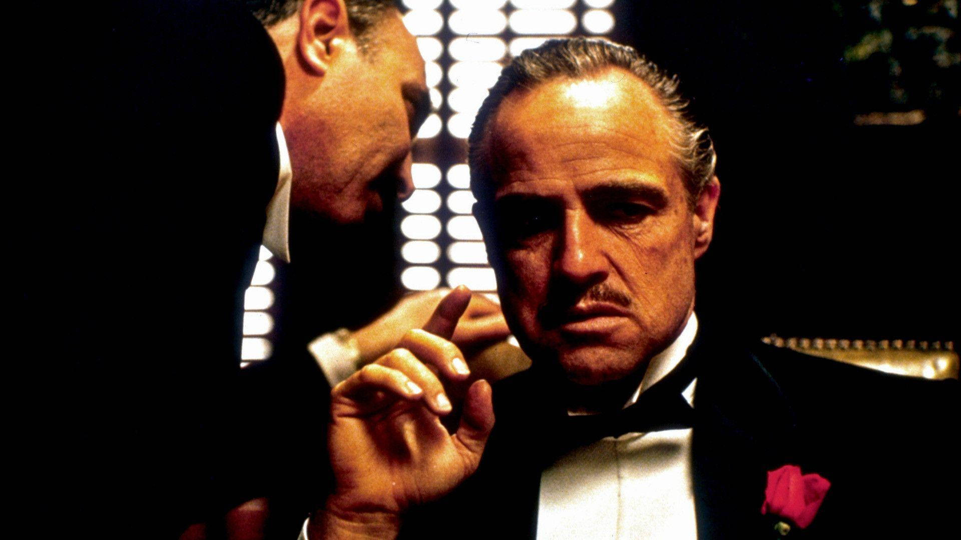 The Godfather, tuxedo, pink rose pin, Full HD Desktop Wallpaper