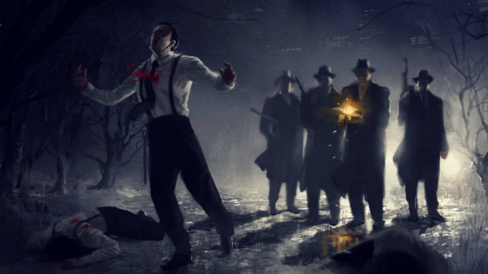 The Godfather, white shirt, suspenders, Full HD Desktop Wallpaper