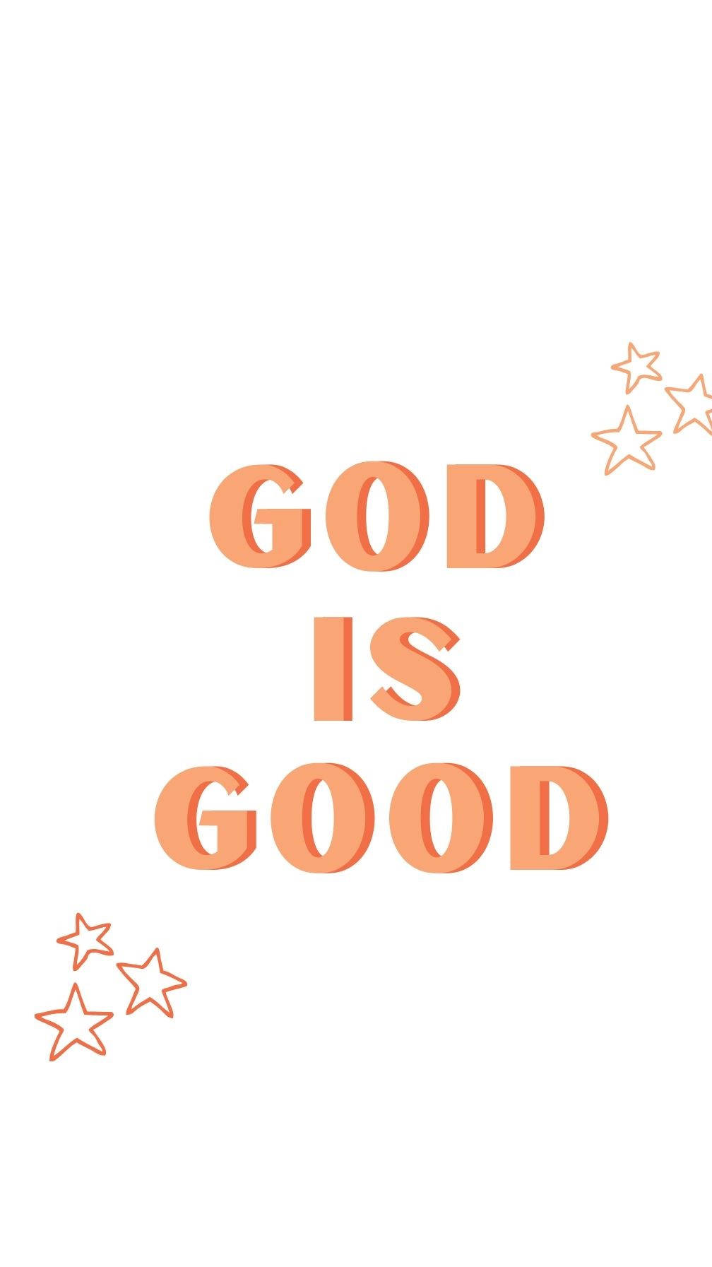 aesthetic gods, peach text, GOD IS GOOD, HD Phone Wallpaper