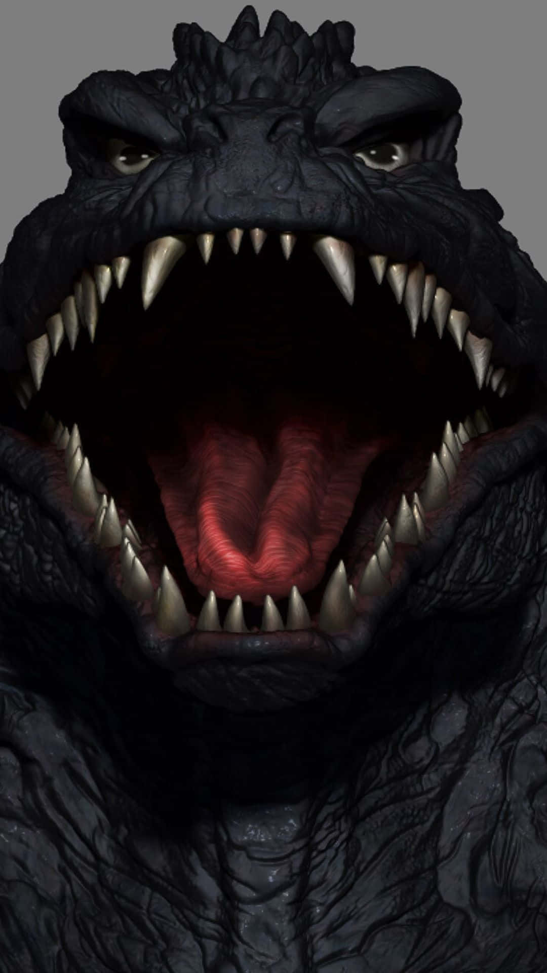 Godzilla 2000, roaring head, glowing eyes, Full HD Phone Wallpaper