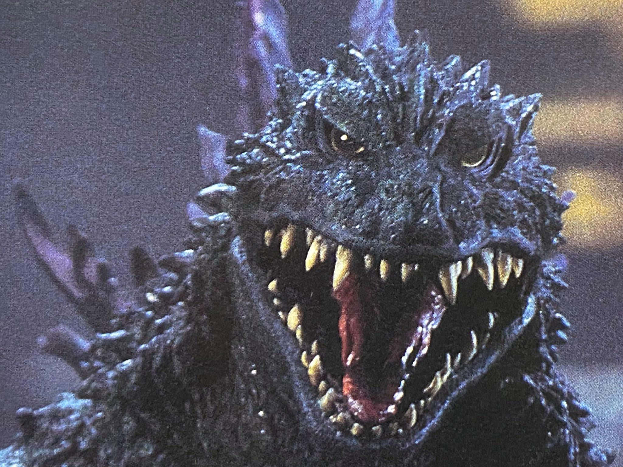 Godzilla 2000, roaring, glowing eyes, Full HD Desktop Wallpaper