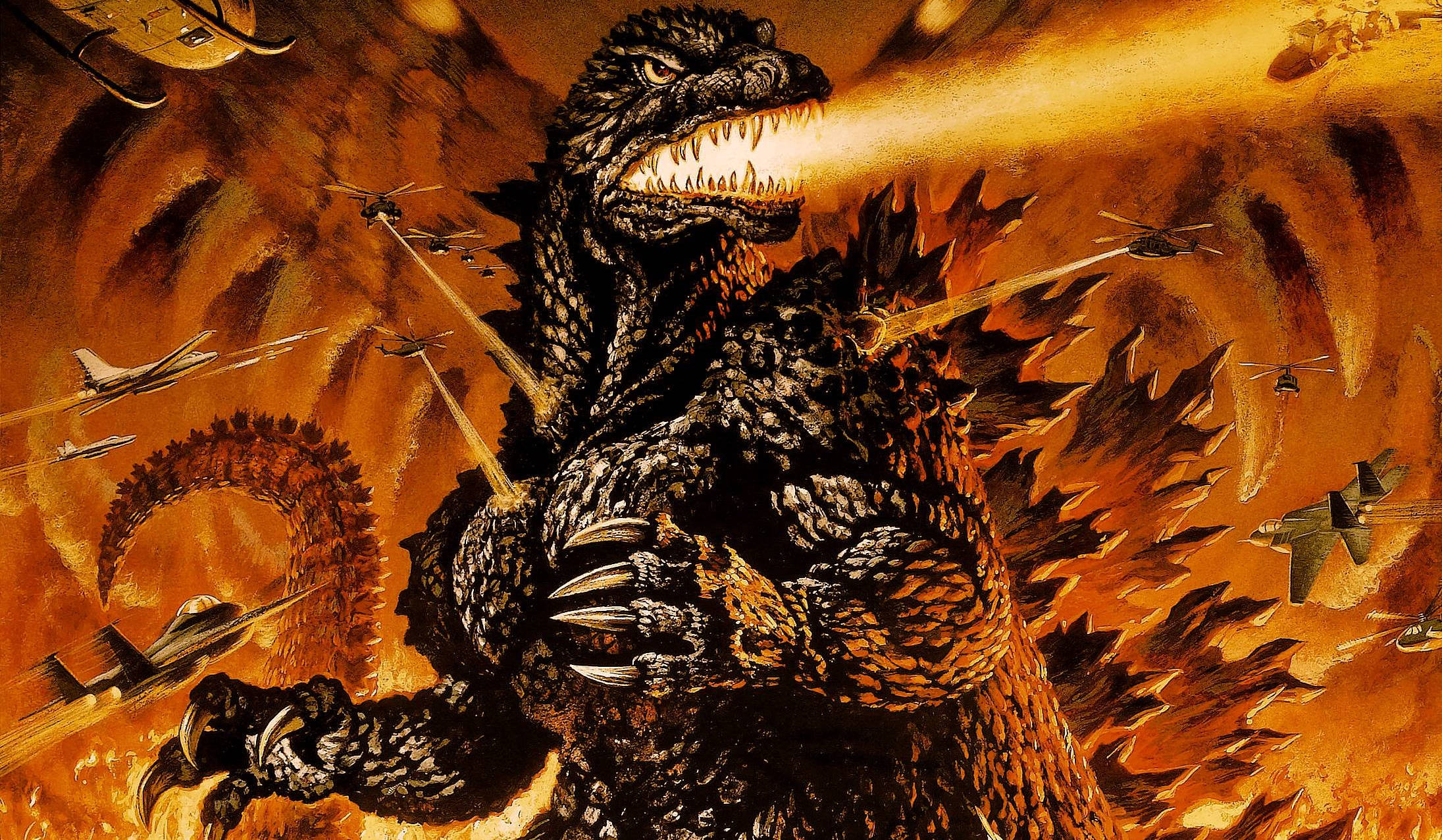 Godzilla, 4K, fire breath, Full HD Desktop Wallpaper