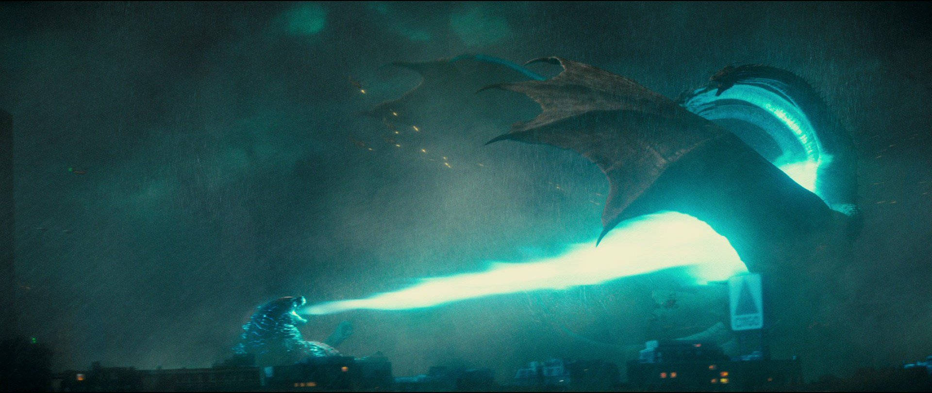 Godzilla, 4K, glowing blue beam, Full HD Desktop Wallpaper