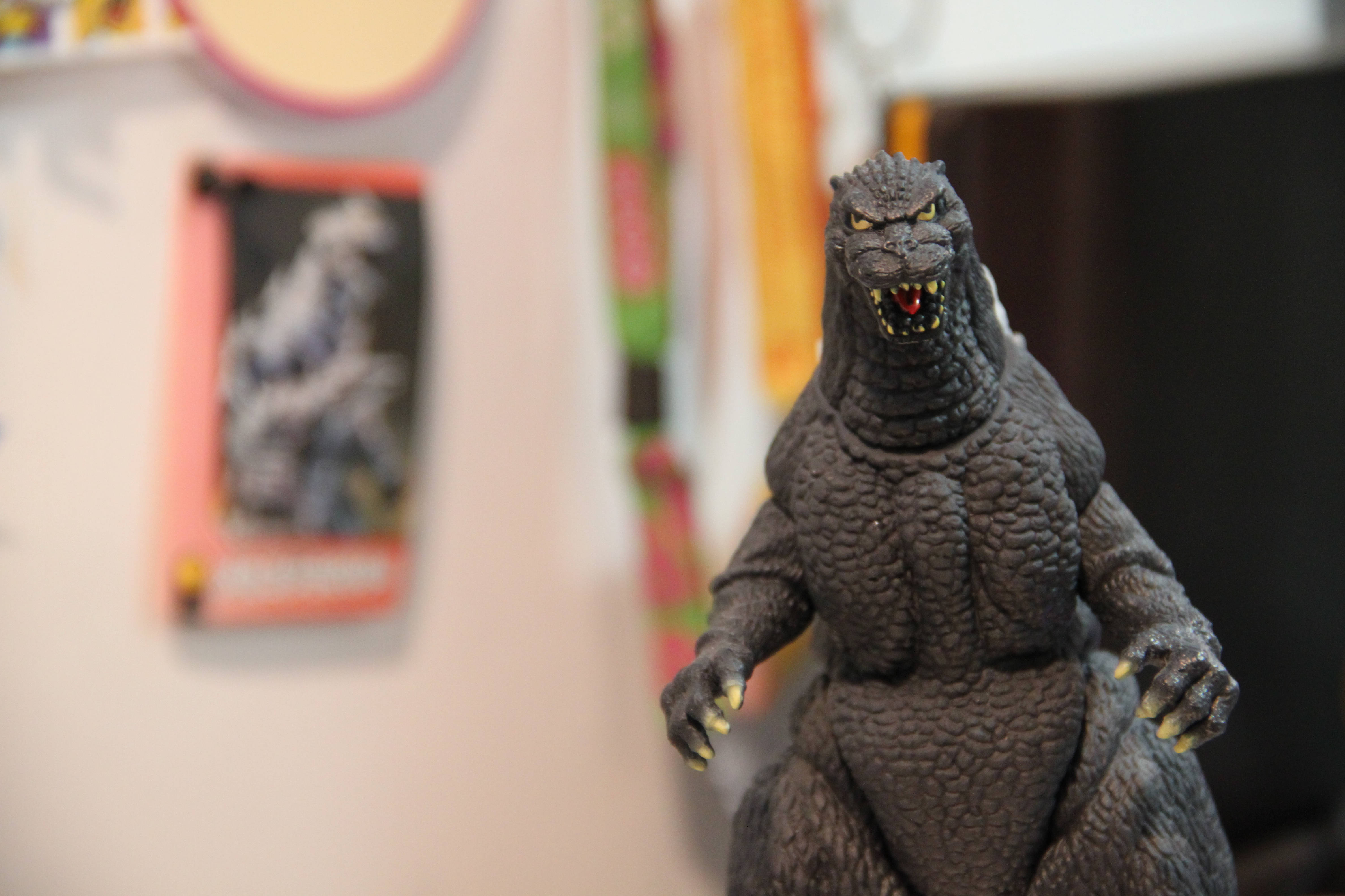 Godzilla, gray, action figure, 4K Desktop Wallpaper