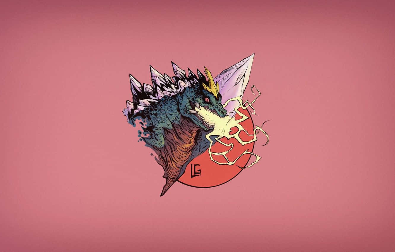 Godzilla, spiky back, glowing eyes, HD Desktop Wallpaper