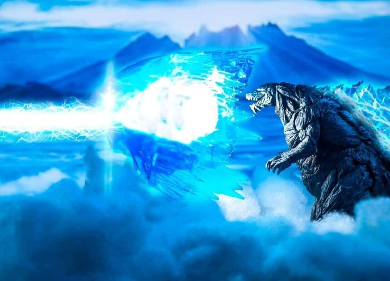 Godzilla Earth, blue atomic breath, stormy clouds, SD Desktop Wallpaper