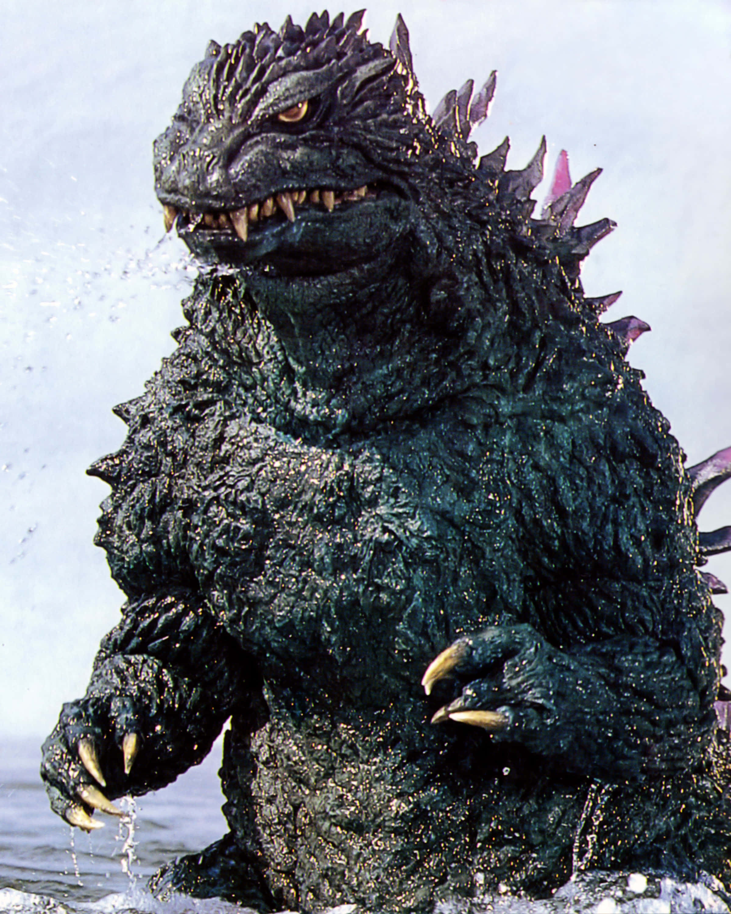Godzilla 2000, tall Godzilla, spiky dorsal fins, 2K Phone Wallpaper