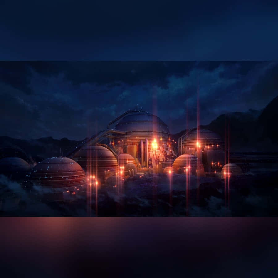 Godzilla, city, dome structures, SD Desktop Wallpaper