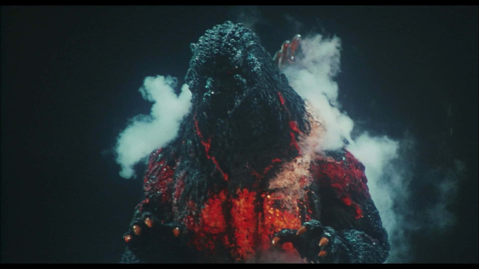 Godzilla 1954, glowing red magma, scorched body, Full HD Desktop Wallpaper