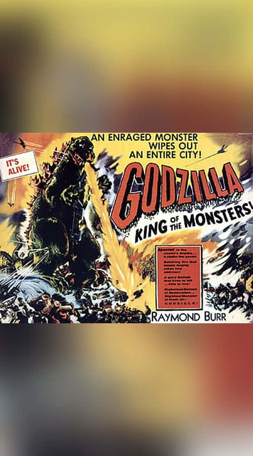 Godzilla Comic, atomic fire, cityscape, SD Phone Wallpaper