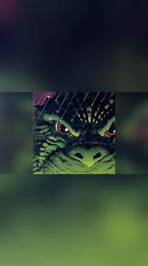 Godzilla, green dragon, glowing red eyes, SD Phone Wallpaper