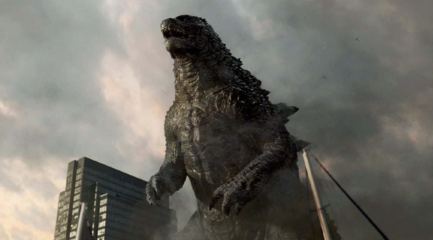 Godzilla 2014, cityscape, stormy sky, HD Desktop Wallpaper