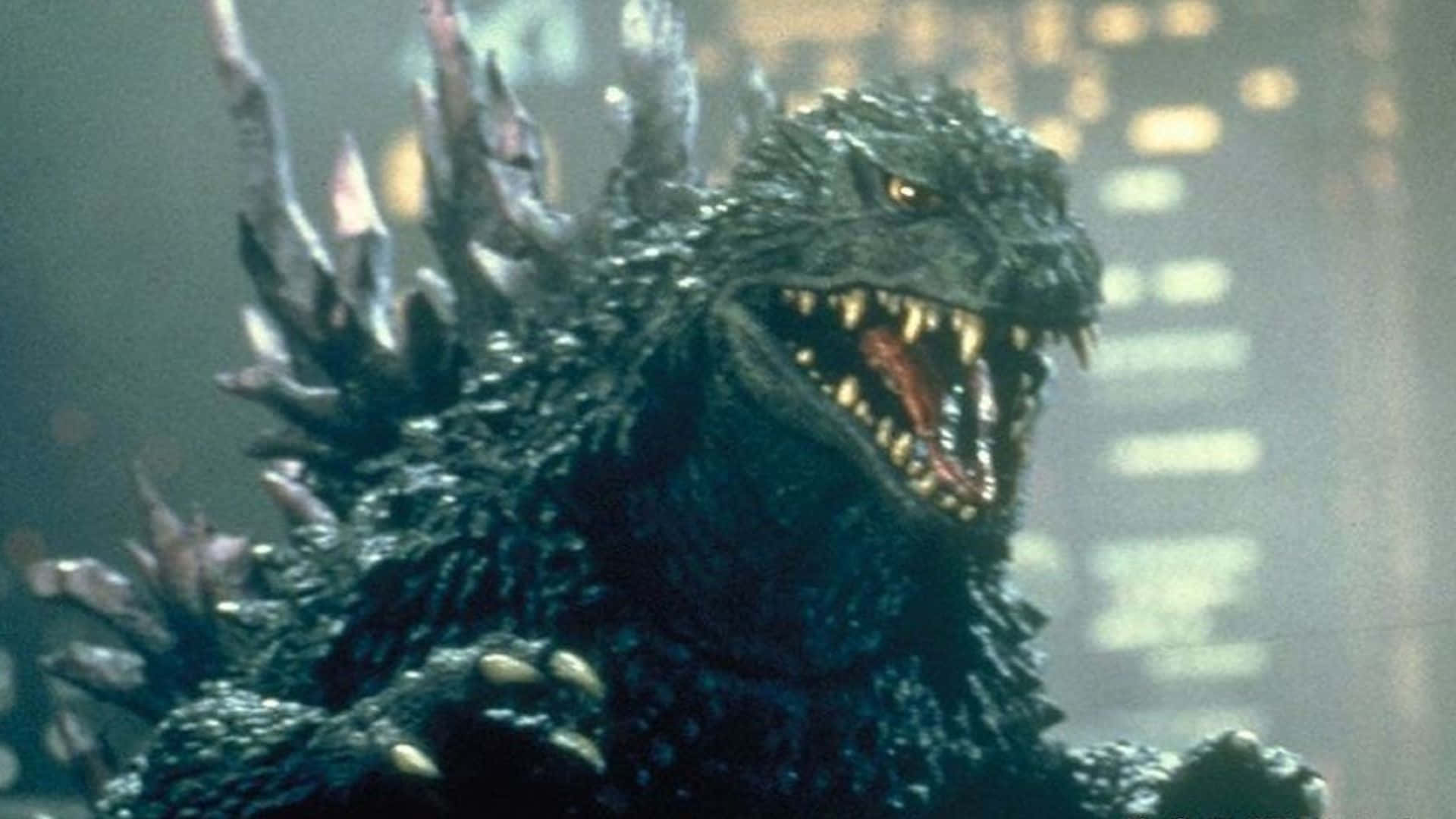 Godzilla 2000, spiked back, glowing eyes, Full HD Desktop Wallpaper