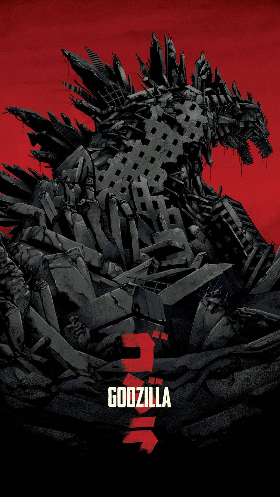 Godzilla, concrete, steel, Full HD Phone Wallpaper