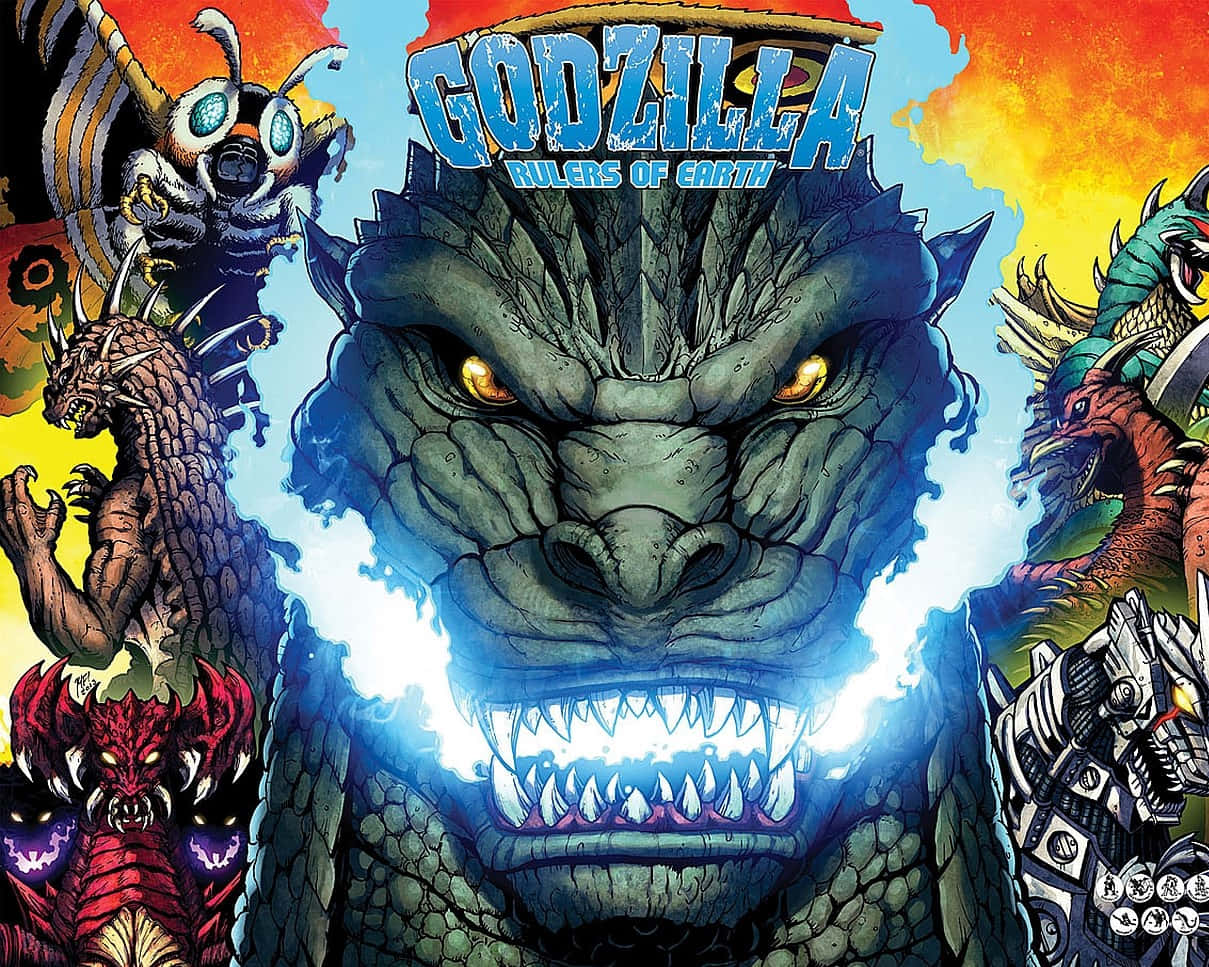 Godzilla Earth, glowing eyes, atomic breath, SD Desktop Wallpaper