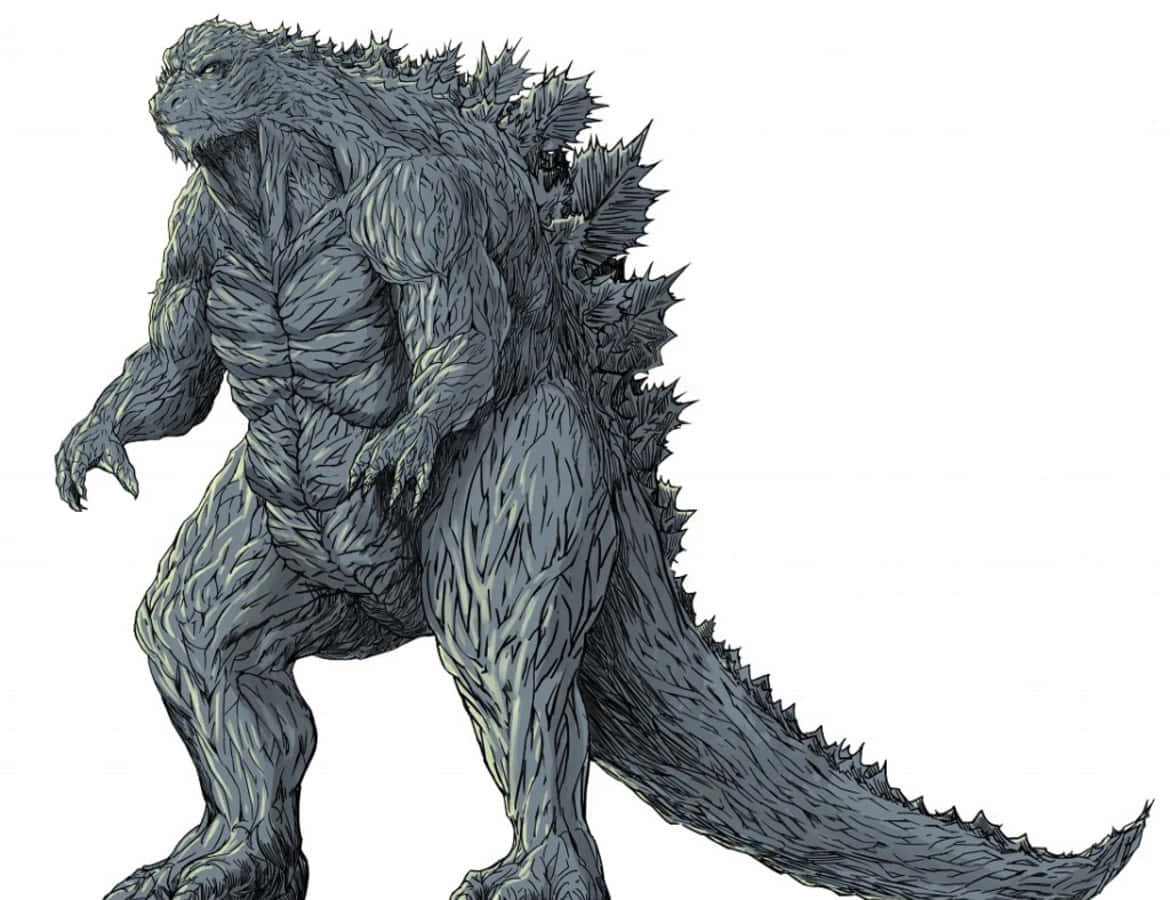 Godzilla Earth, Godzilla, textured gray scales, SD Desktop Wallpaper
