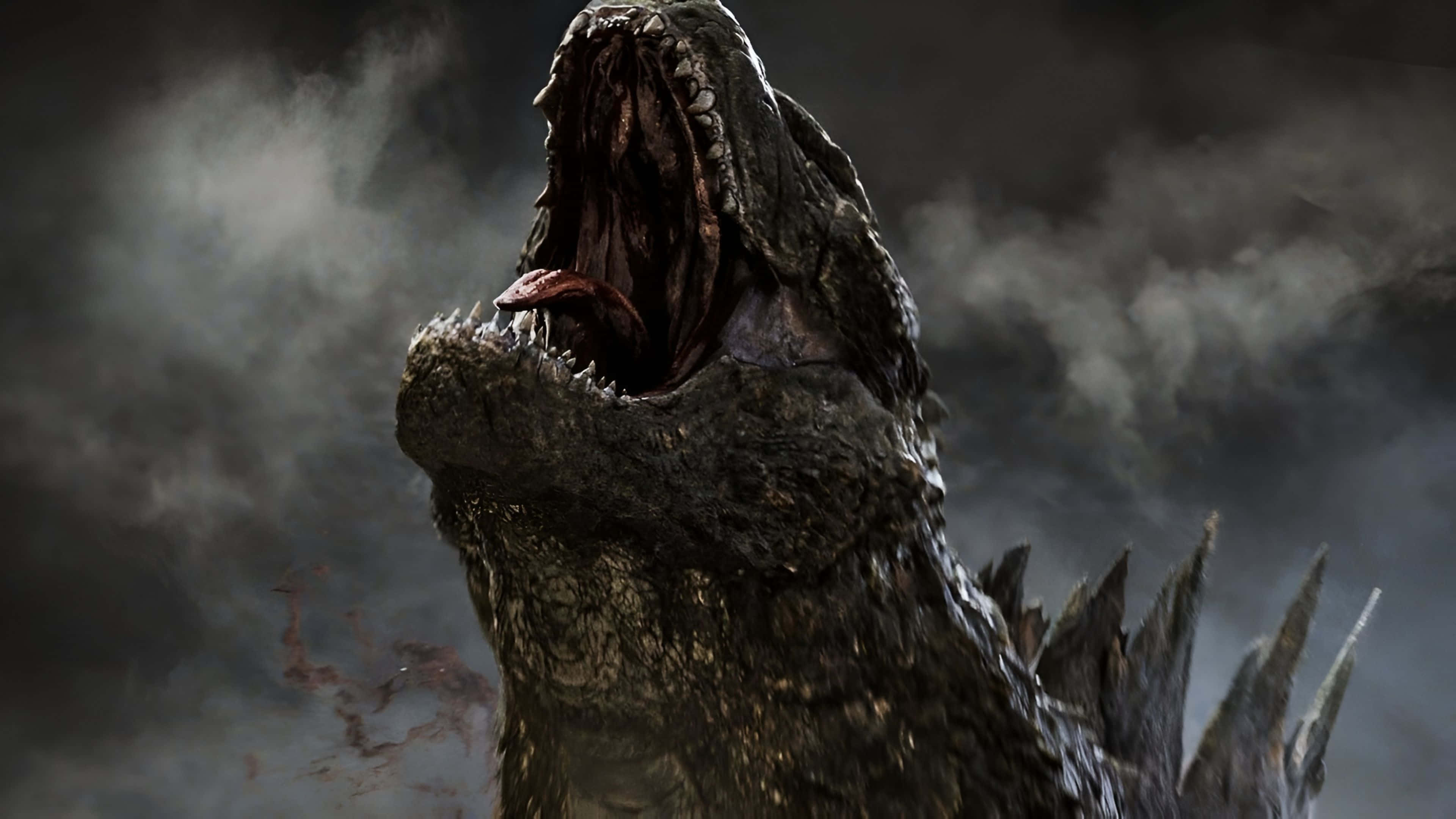 Godzilla Minus One 4K, Godzilla, red tongue, 4K Desktop Wallpaper