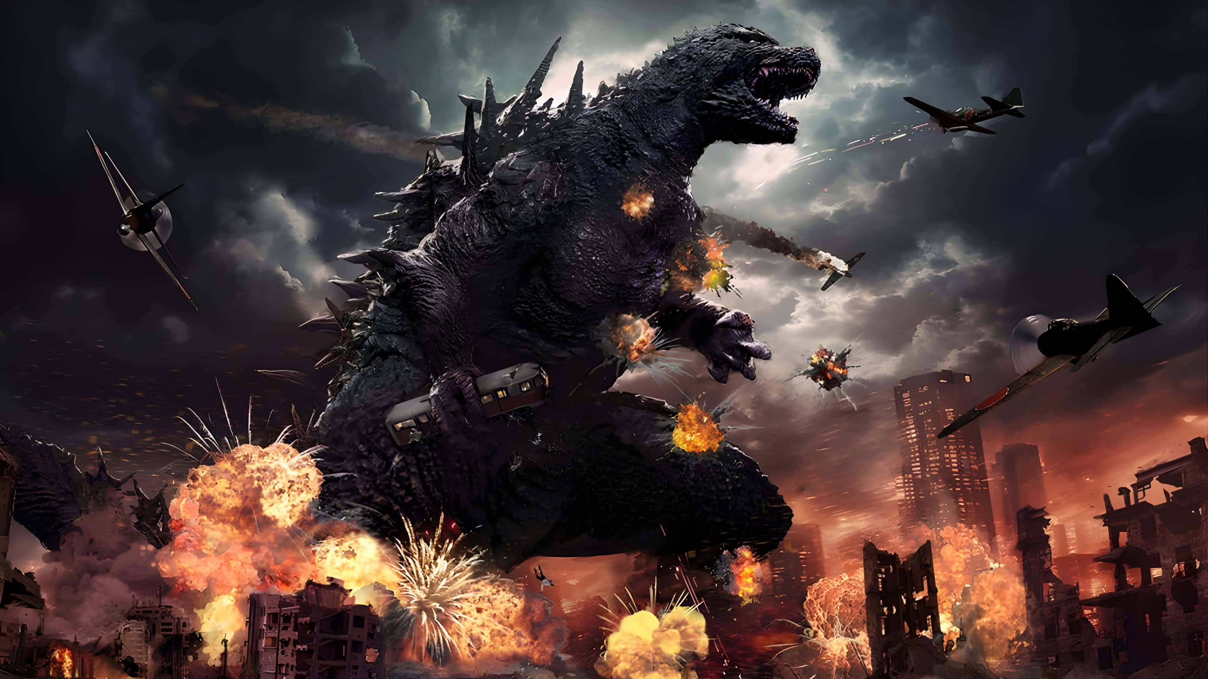 Godzilla Minus One 4K, Godzilla, black Godzilla, 4K Desktop Wallpaper