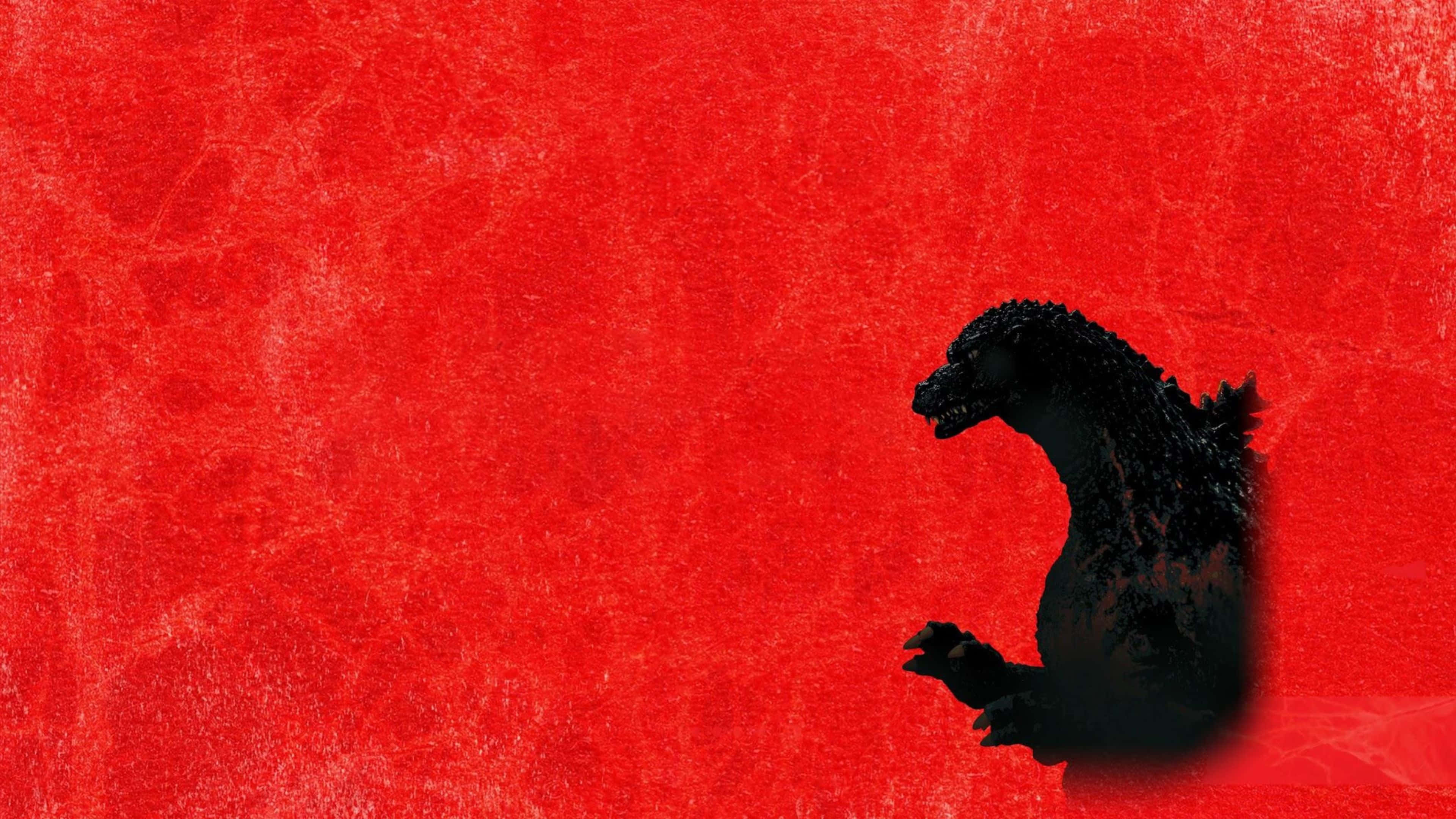 Godzilla Minus One 4K, Godzilla, black silhouette, 4K Desktop Wallpaper