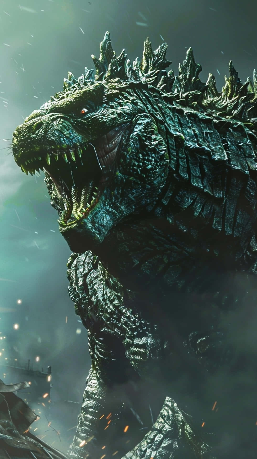 Godzilla, colossal, green, Full HD Phone Wallpaper