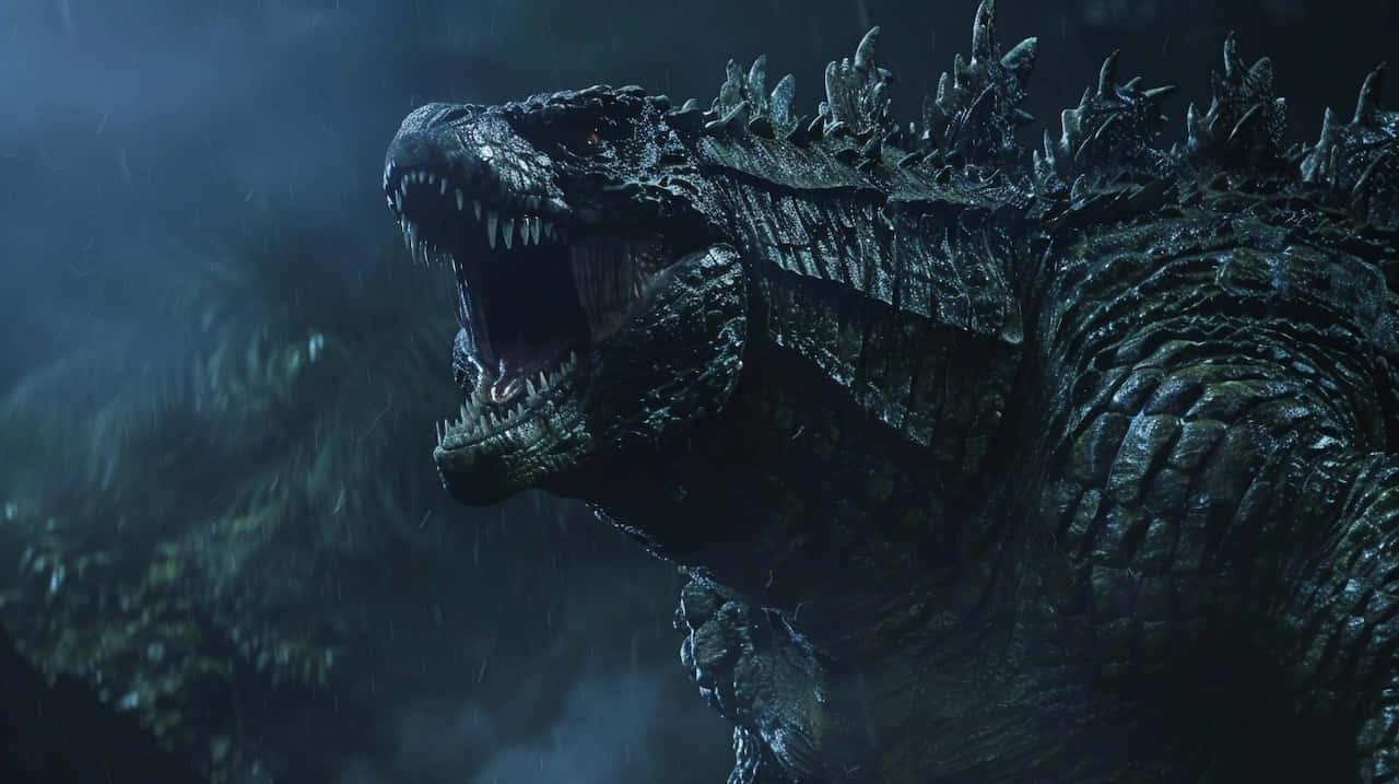 Godzilla, night, roar, HD Desktop Wallpaper
