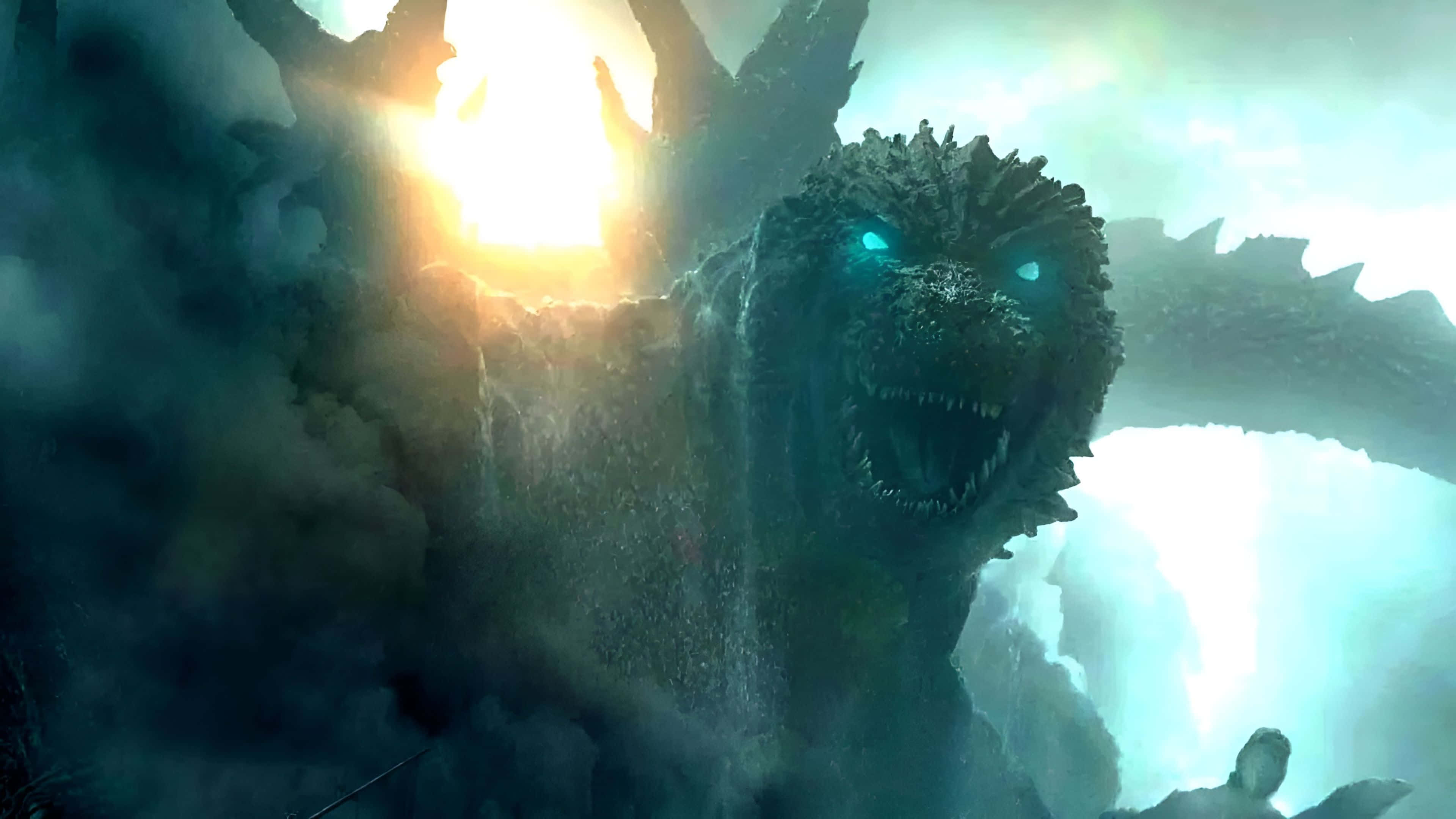 Godzilla Minus One, 4k, glowing blue eyes, 4K Desktop Wallpaper