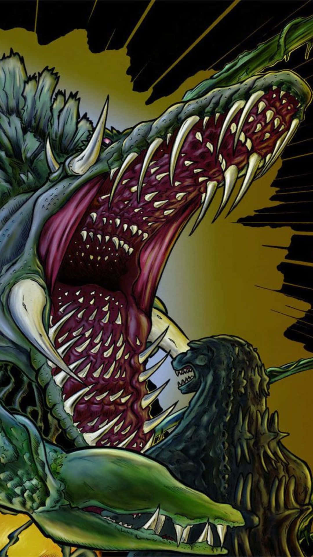 Godzilla, Biollante, green reptile, Full HD Phone Wallpaper