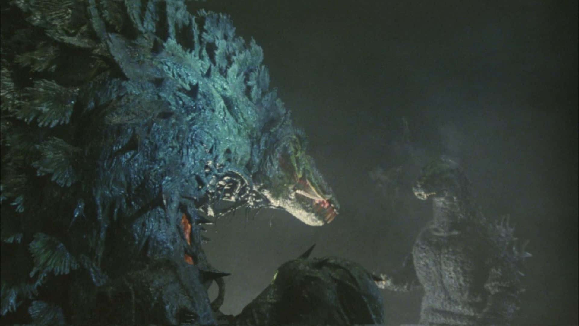 Godzilla, Biollante, blue-scaled, Full HD Desktop Wallpaper