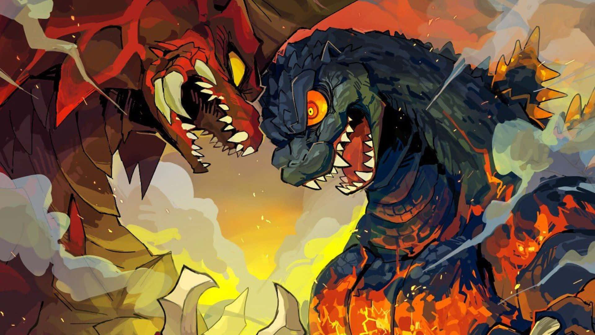 Godzilla Vs Destoroyah, Godzilla, Destoroyah, Full HD Desktop Wallpaper