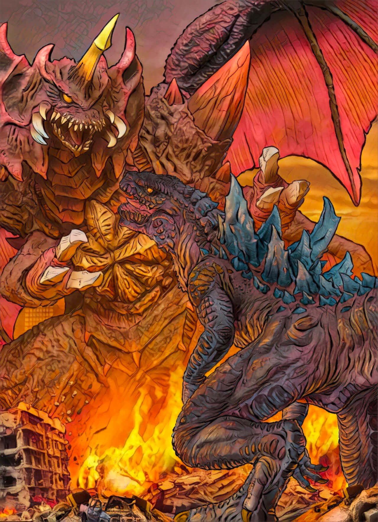 Godzilla Vs Destoroyah, Godzilla, Destoroyah, HD Phone Wallpaper