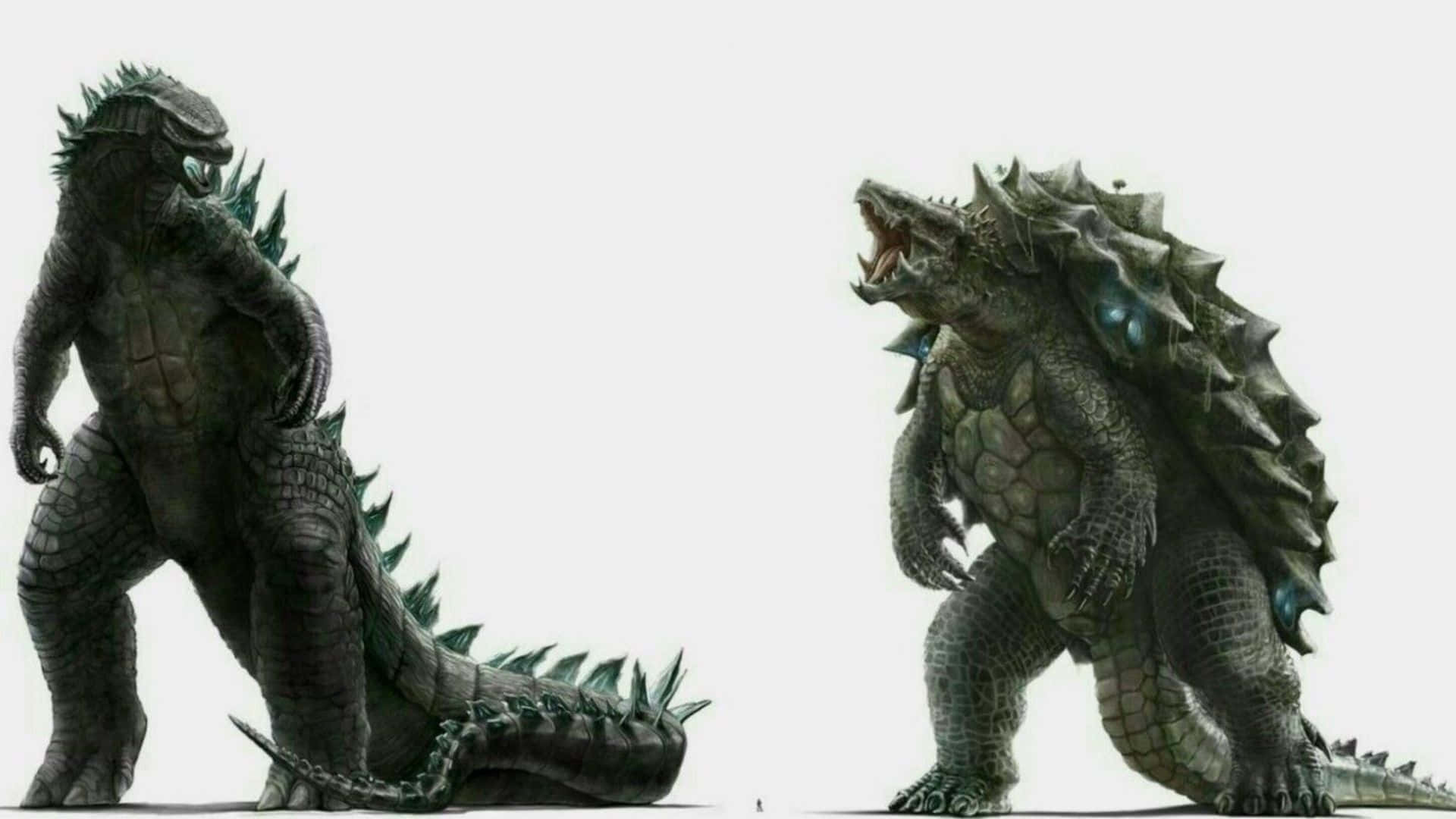 Godzilla, Gamera, spiked backs, Full HD Desktop Wallpaper