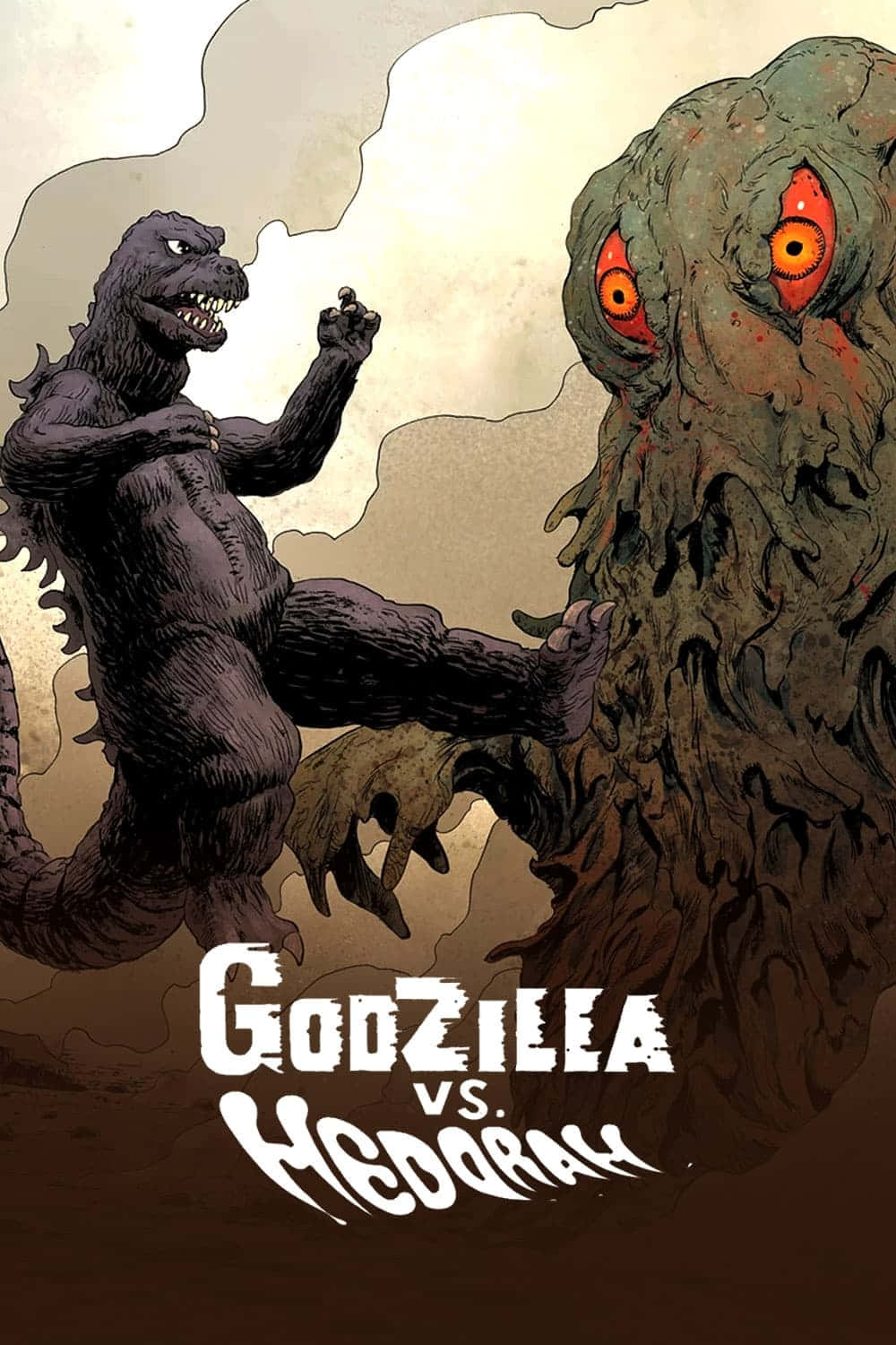 Godzilla, Hedorah, glowing red eyes, HD Phone Wallpaper