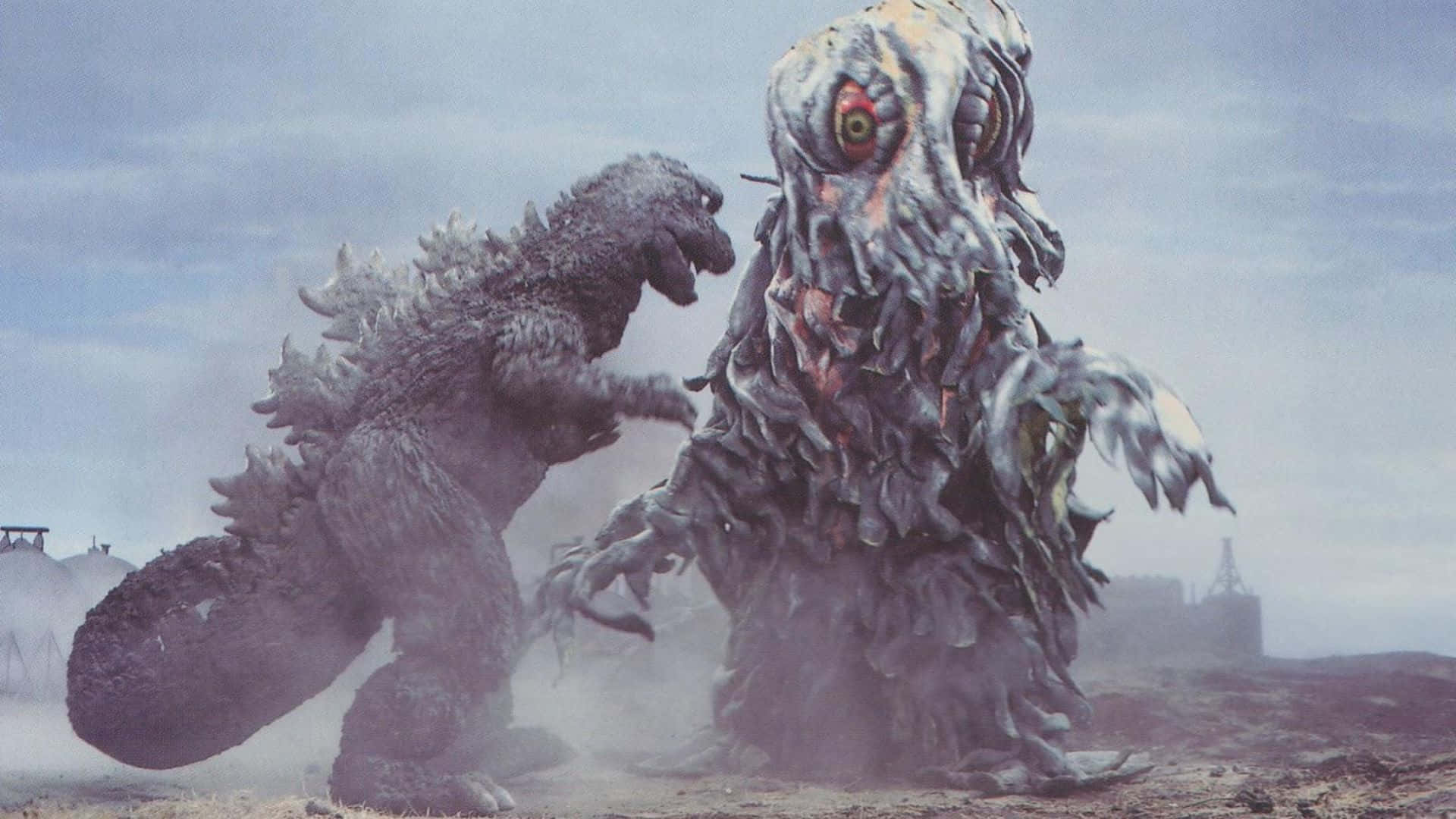 Godzilla, Hedorah, desolate wasteland, Full HD Desktop Wallpaper