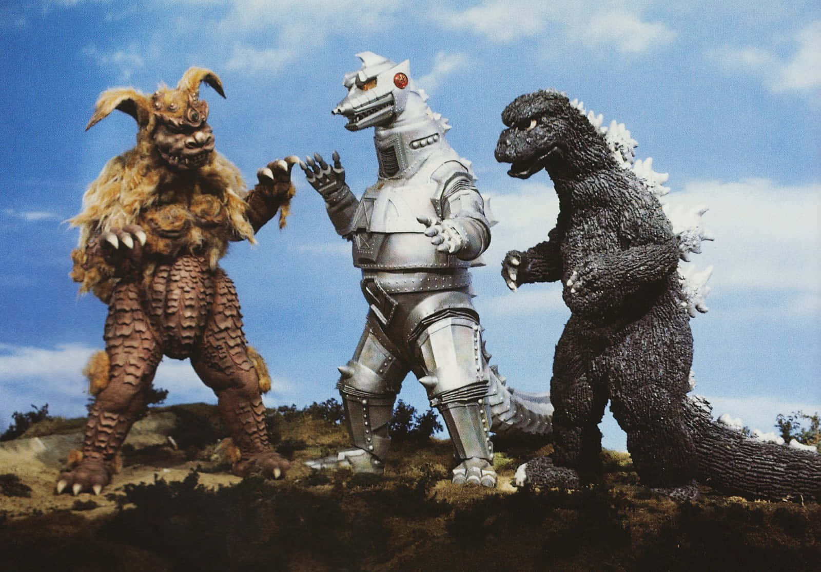 Godzilla, King Caesar, barren hill, HD Desktop Wallpaper