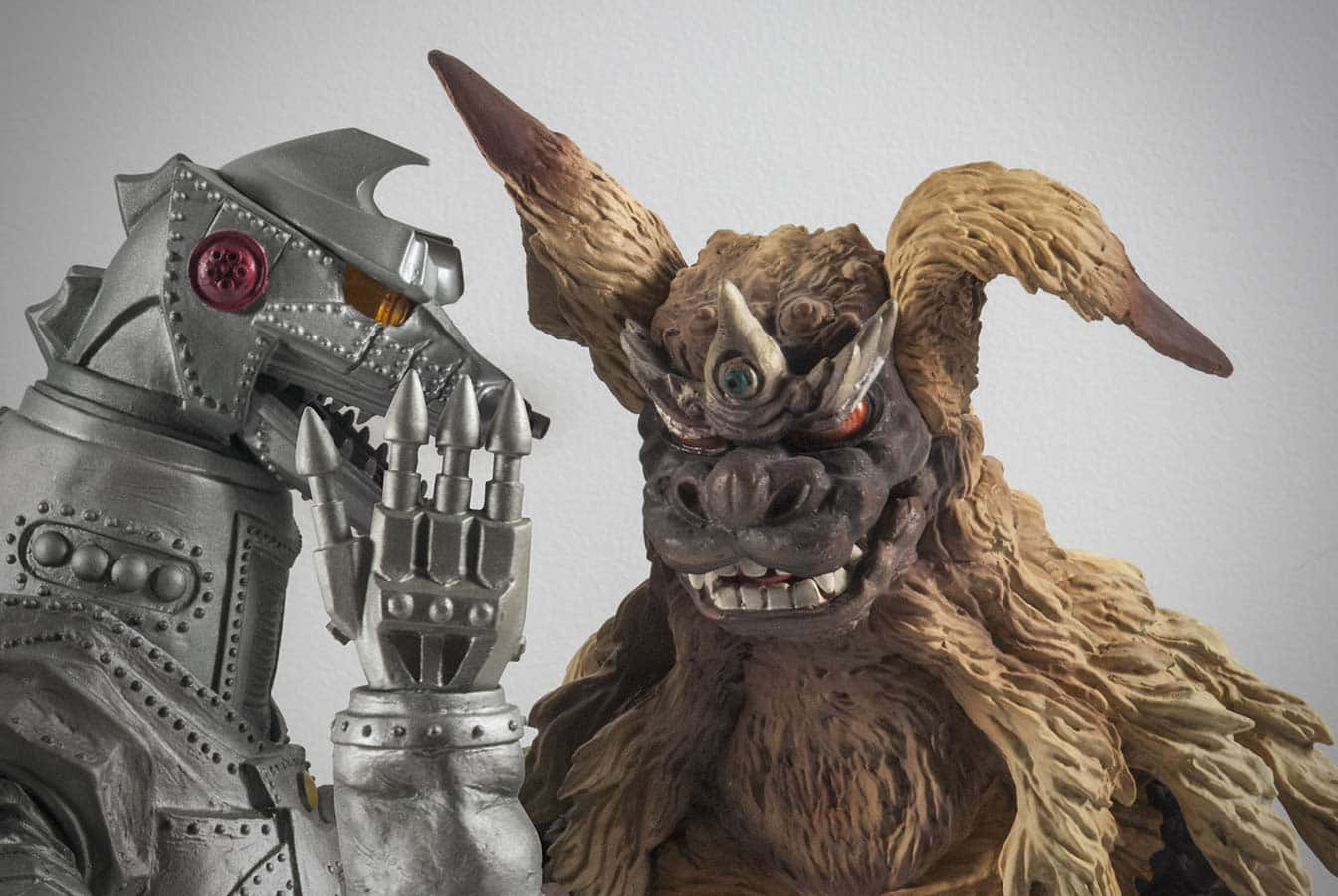 Godzilla Vs King Caesar, metallic robot, red eye, HD Desktop Wallpaper