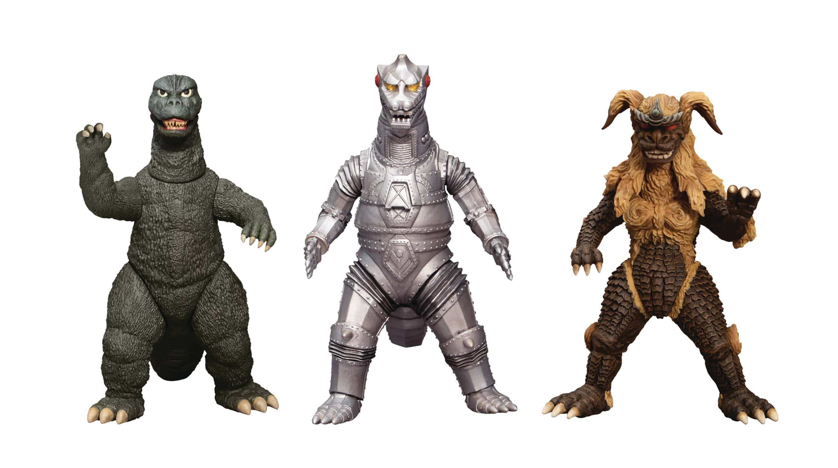 Godzilla, King Caesar, epic battle, 2K Desktop Wallpaper
