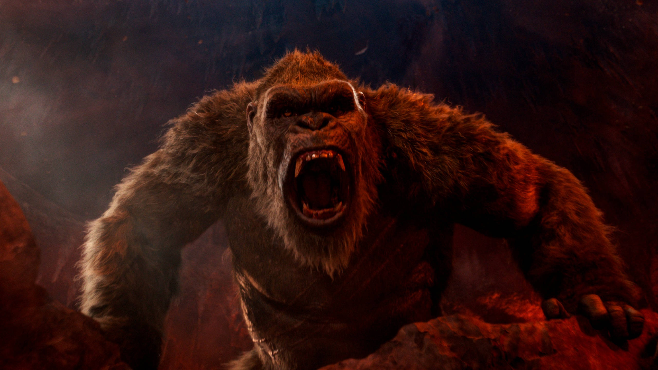 Godzilla Vs Kong 2021, gorilla, rocky area, 2K Desktop Wallpaper
