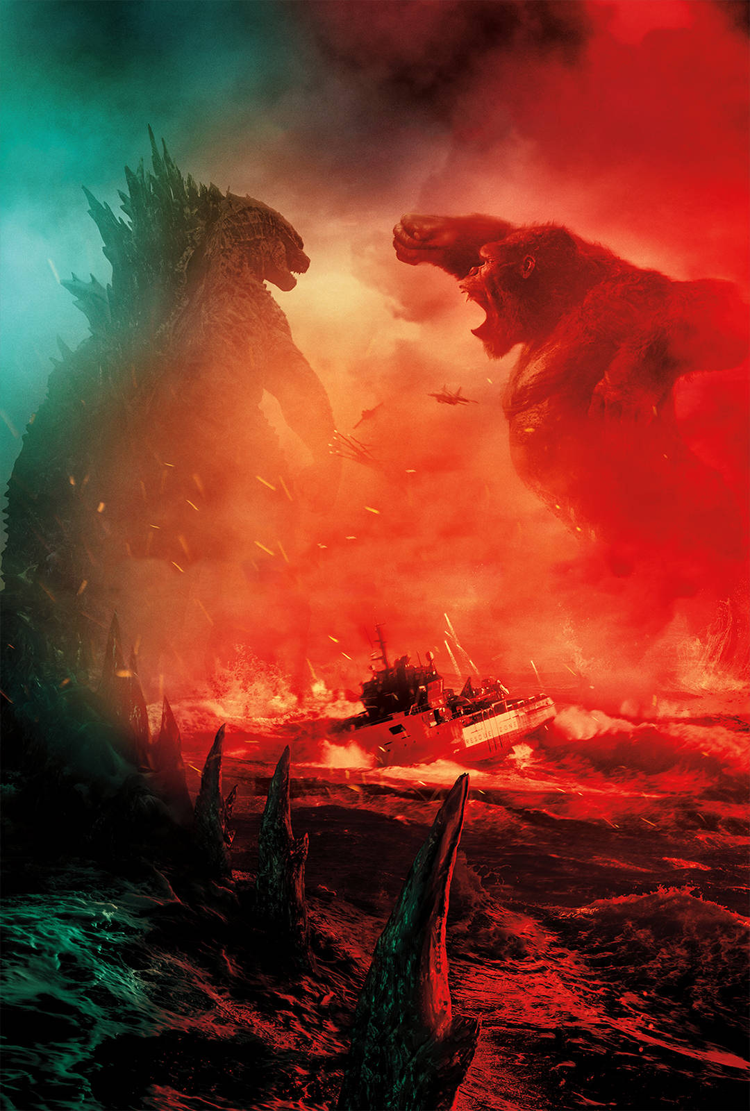 Godzilla Vs Kong 2021, Godzilla, Kong, HD Phone Wallpaper