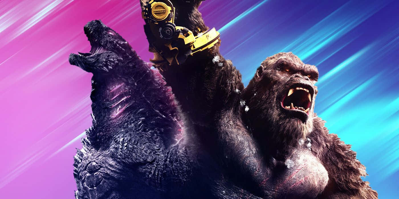 Godzilla, Kong, epic showdown, HD Desktop Wallpaper
