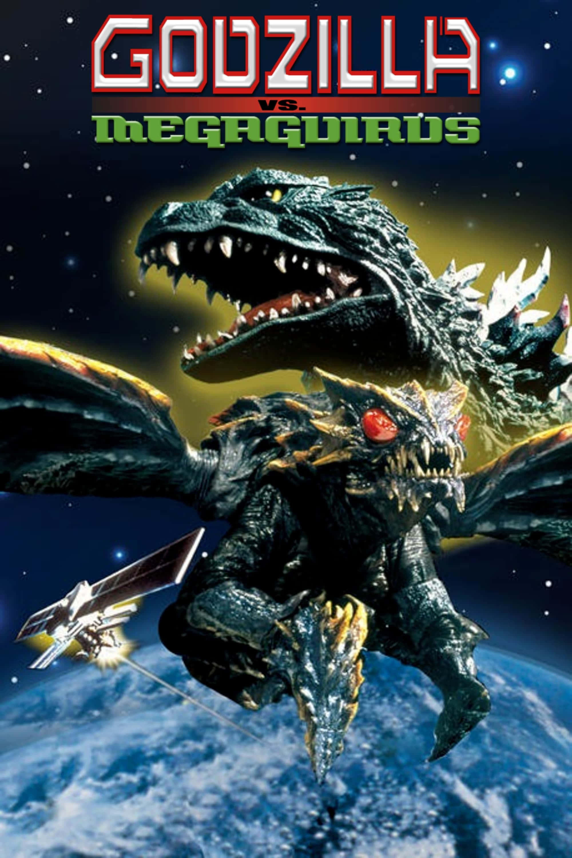 Godzilla, Megaguirus, space, 2K Phone Wallpaper