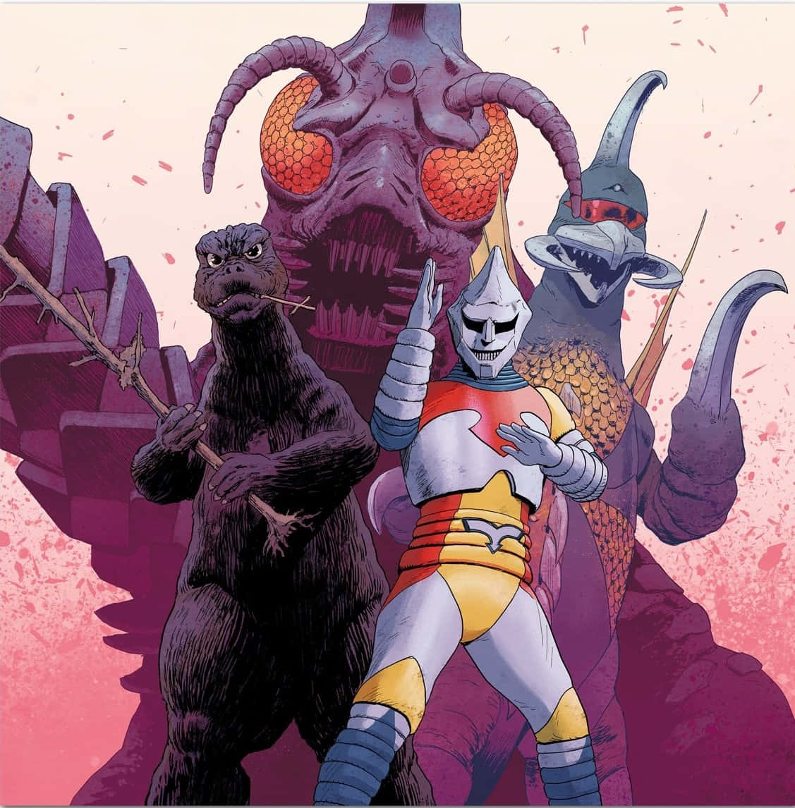 Godzilla, Megalon, knight, SD Phone Wallpaper