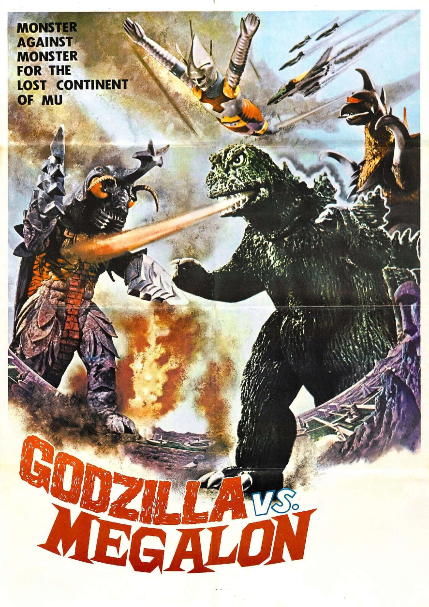 Godzilla, Megalon, jet fighters, Full HD Phone Wallpaper